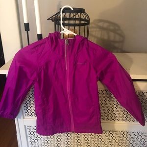 Columbia size 4/5 girls hooded rain coat